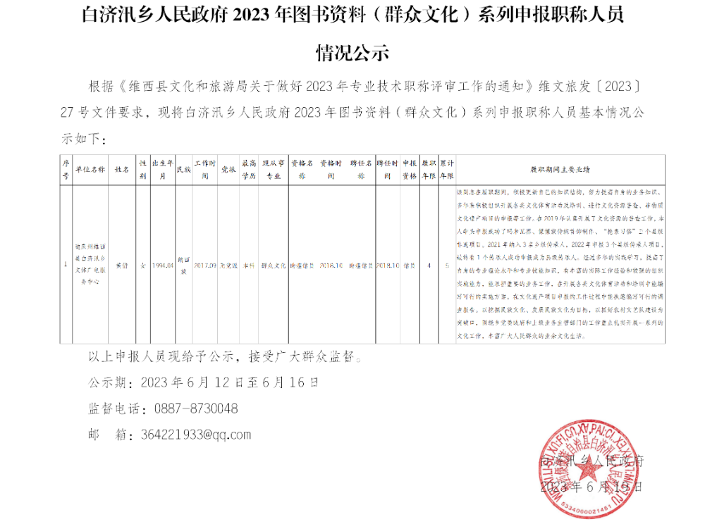 白济汛乡人民政府2023年职务评审推荐公示(黄倩）(1).png
